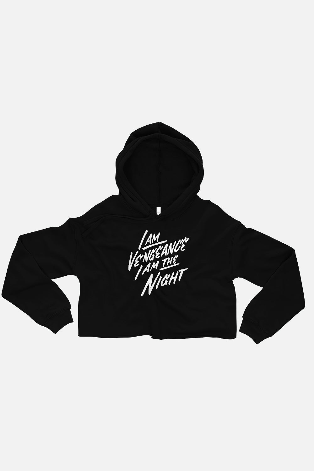 I am Vengeance Fitted Crop Hoodie