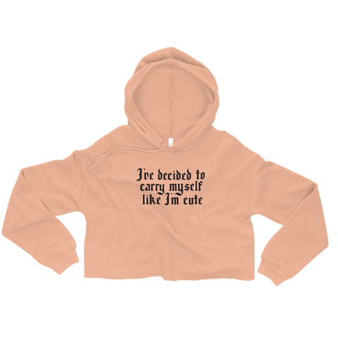Like I'm Cute Fitted Crop Hoodie | OFMD