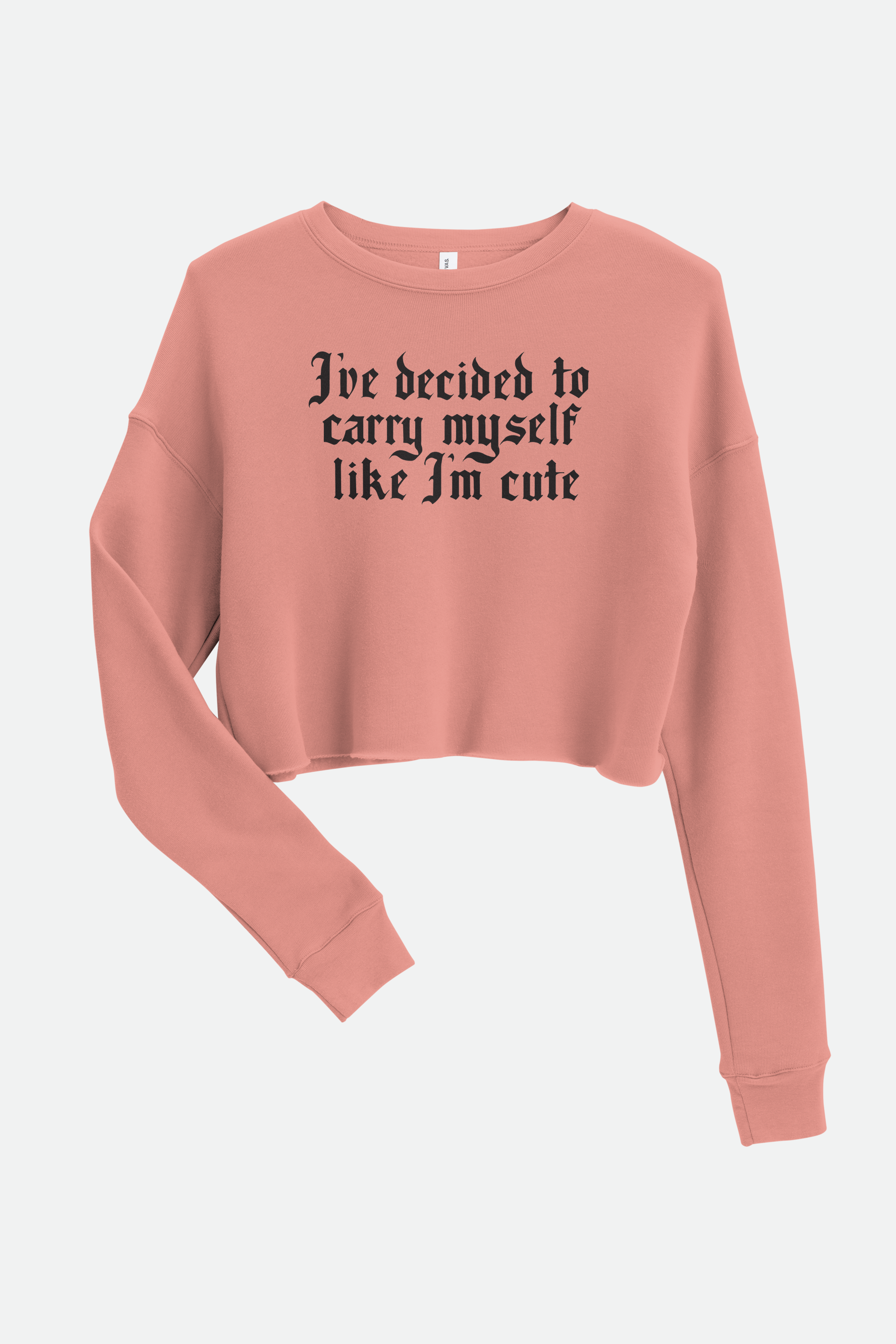 Like I m Cute Fitted Crop Sweatshirt OFMD jordandene