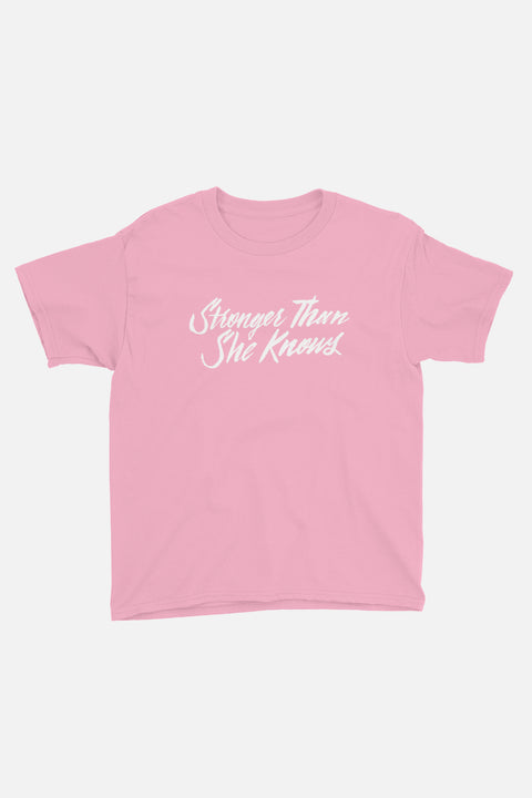 Stronger Than She Knows Kids T-Shirt